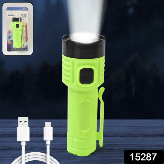 4 Modes Super Bright Led Torch High Lumens Fast Charging Flashlight Torch (1 Pc) - warehousetech13