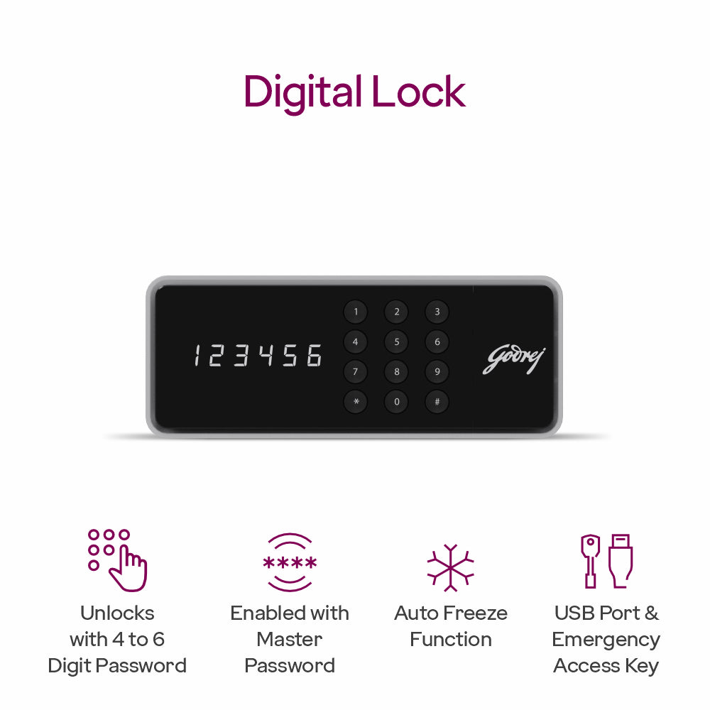 Godrej Rhino Advanced 79L V2 Digital Home Locker