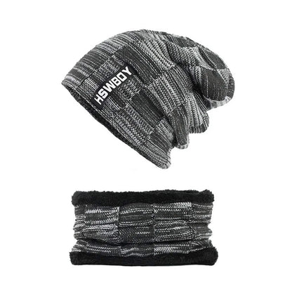 6066 Ultra Soft Unisex Woollen Beanie Cap Plus Muffler Scarf - warehousetech13