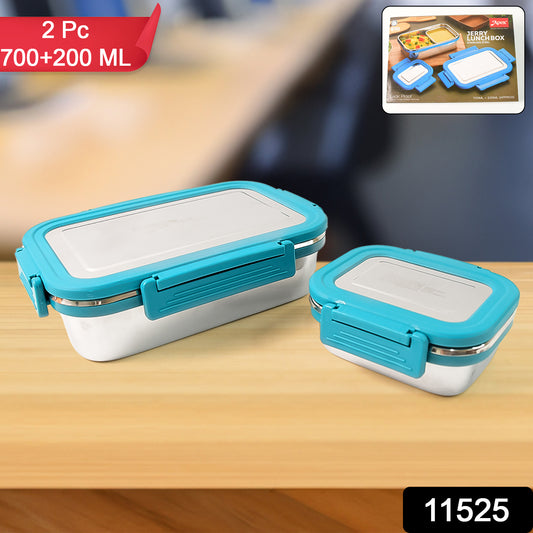 Apex Jerry Lunch Box Premium Stainless Steel Food Container (2 Pc 700+200 Ml Approx) - warehousetech13