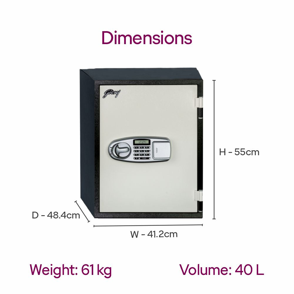 Godrej Safire 40L Home Safe (Digital & Key)