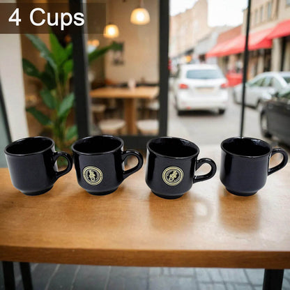 A One Ceramic Tea Cups Mug Set With Leaf Shape Serving Bowl (8 Pcs Set) - warehousetech13
