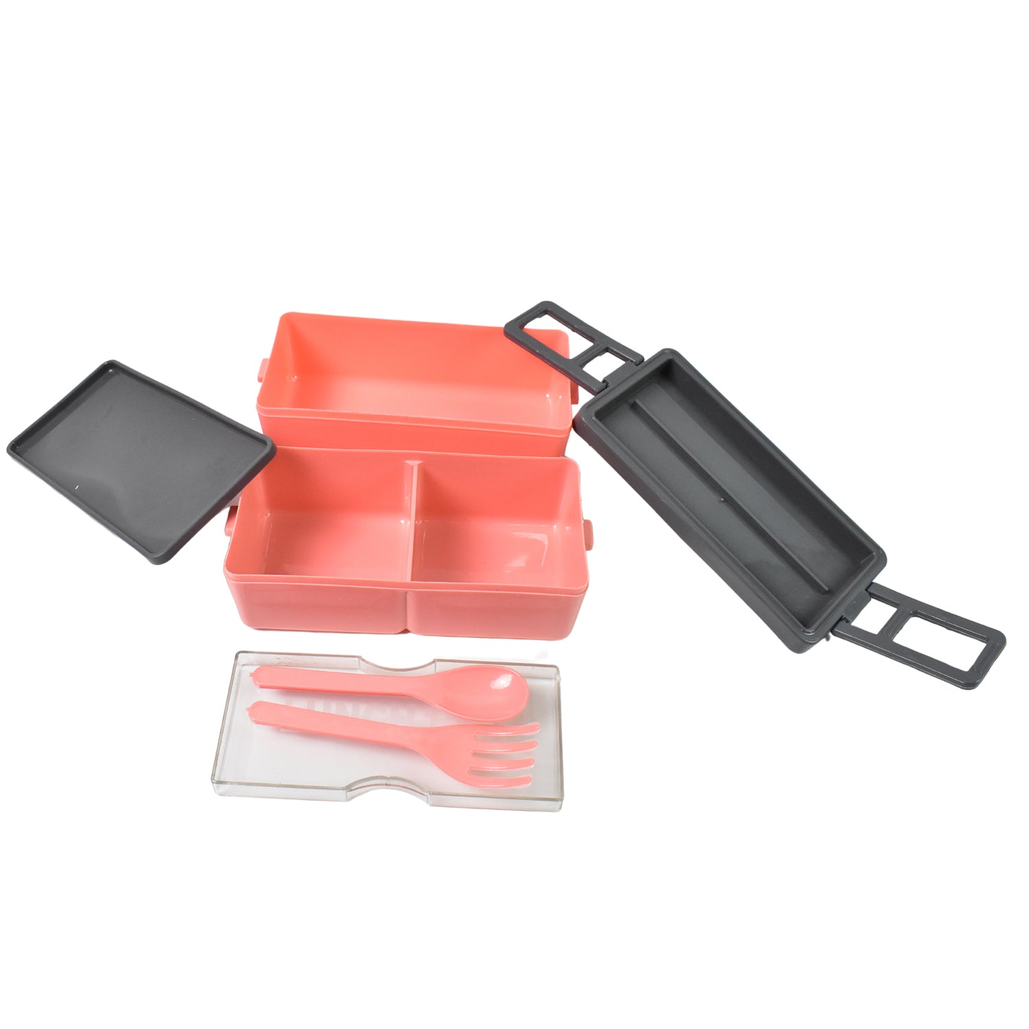 Plastic 3 Layer Leak Proof 3 Compartment Lunch Box For Office (1 Pc) - warehousetech13