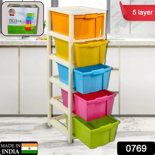 0769 Multipurpose Modular Drawer Organizer Storage Box - 5 Layers - warehousetech13