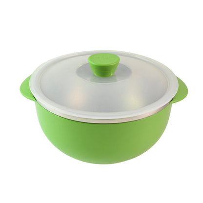 2200ml Microwave-Safe Plastic Bowl with Lid by Apex - For Reheating, Serving & Storing Food (1-Piece)