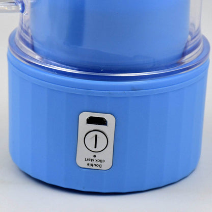 Portable Electric Juicer With Handle Straw Usb Rechargeable 6 Stainless Steel Blades (500 Ml) - warehousetech13