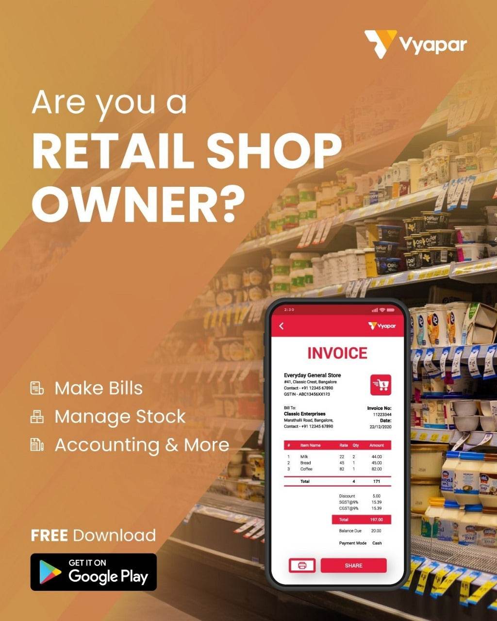 Vyapar - GST Billing Software in India for small businesses - warehousetech13