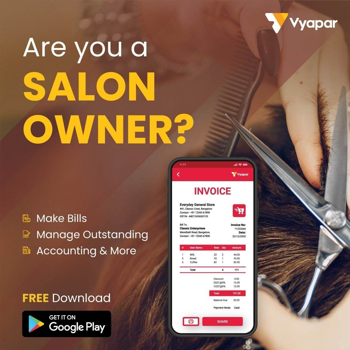 Vyapar - GST Billing Software in India for small businesses - warehousetech13