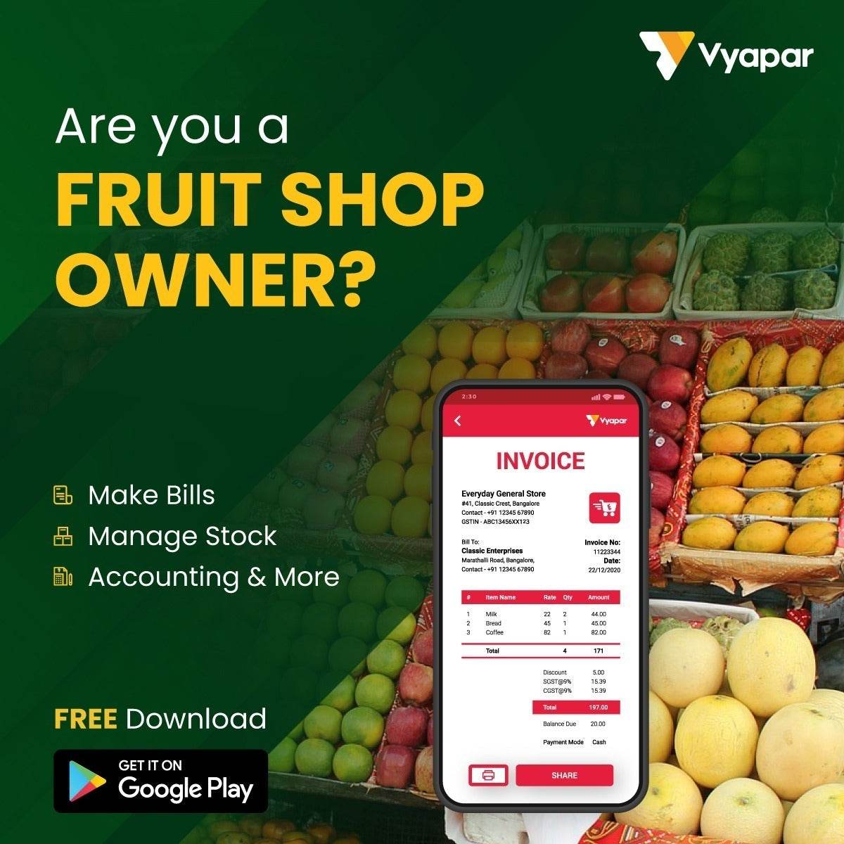 Vyapar - GST Billing Software in India for small businesses - warehousetech13