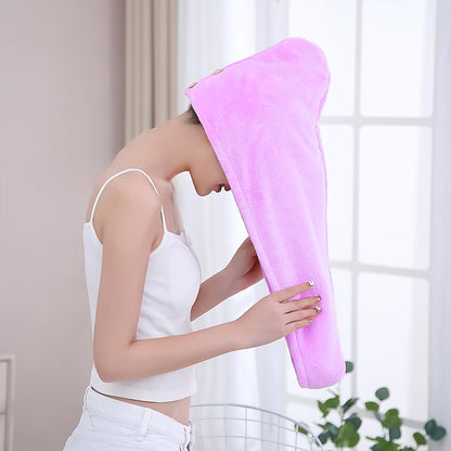 Quick Turban Hair-drying Absorbent Microfiber Towel dry Shower Caps - warehousetech13