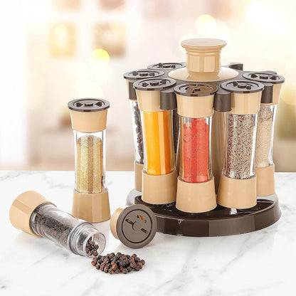 Revolving Spice Rack For Kitchen And Dining Table 8 Spice Jars - warehousetech13