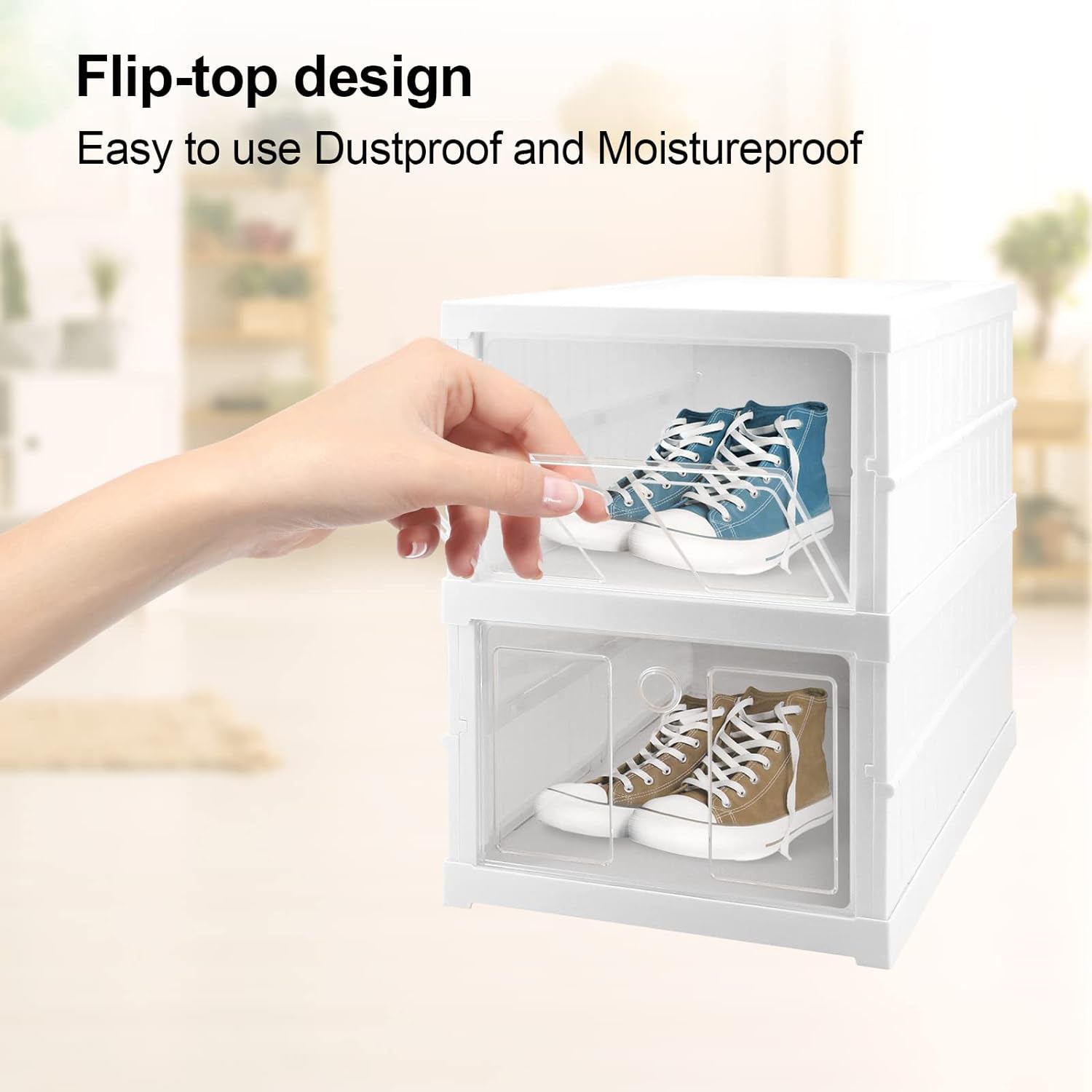 Stackable Multifunctional Storage For Clothes Foldable Drawer Shelf Basket Utility Cart Rack Storage Organizer Cart For Kitchen Pantry Closet Bedroom Bathroom Laundry (2 Layer 1 Pc) - warehousetech13