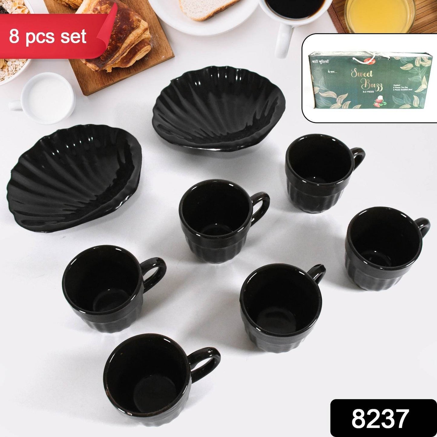Sweet Buzz Ceramic Tea Cups - warehousetech13