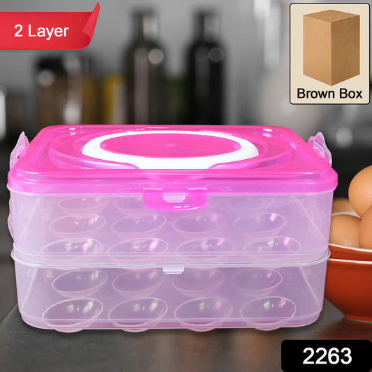 2263 Double Layer 24 Grid Egg Storage Box For Egg Storage Container - warehousetech13