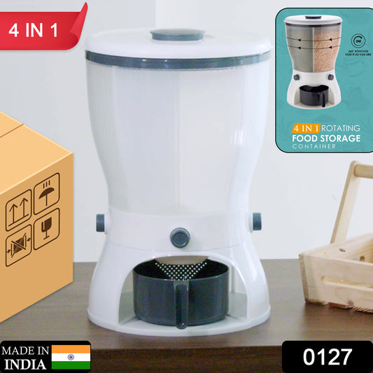 4in1 Rice Dispenser Grain Storage Container Household Cereal Dispenser - warehousetech13