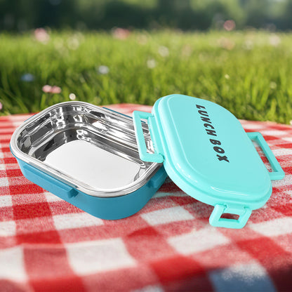 3 In 1 Spicy Bite Stainless Steel Lunch Box With Plastic Small Box Spoon (1 Set) - warehousetech13