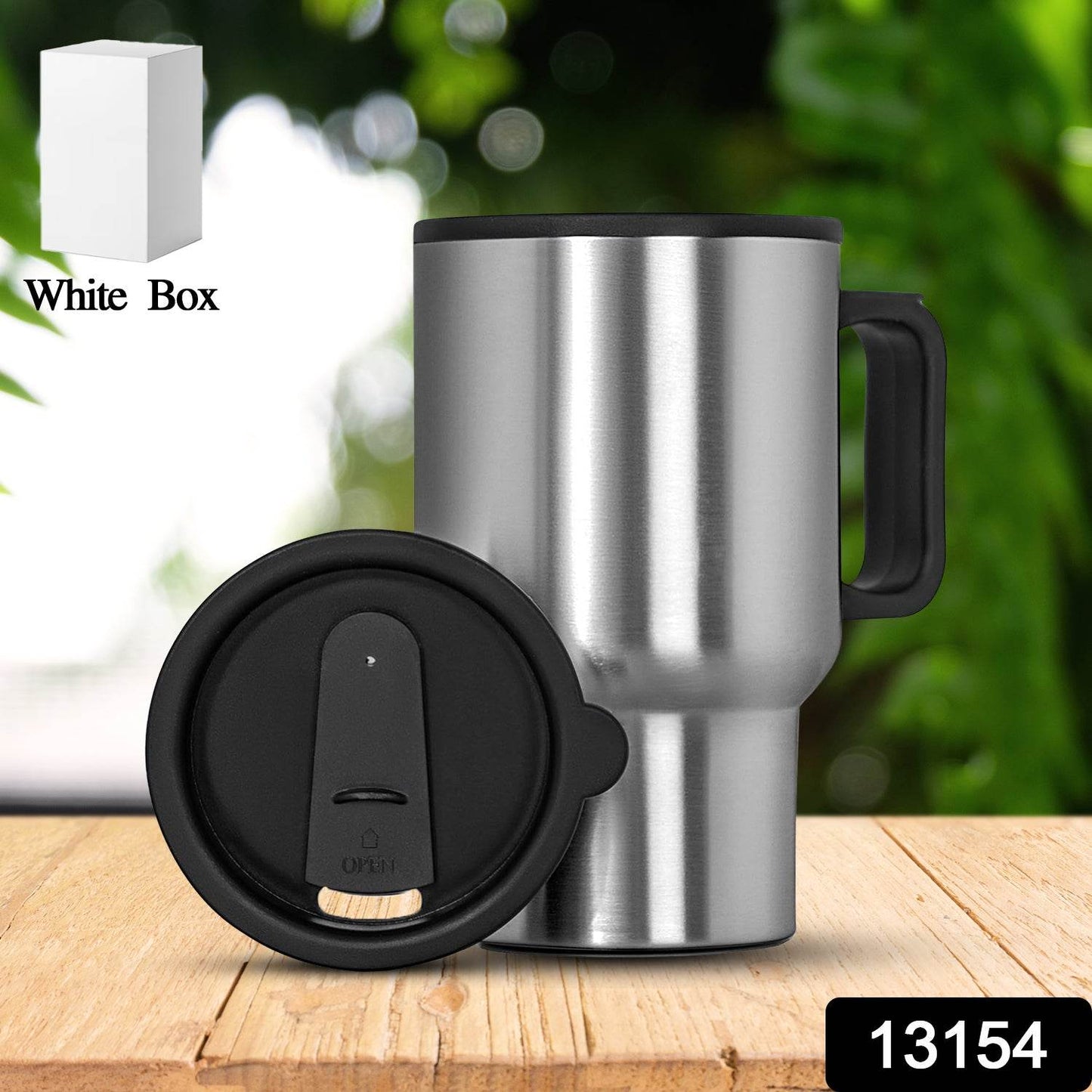 Stainless Steel Vacuum Glass Insulated Glass Coffee Cups (With Lid Handle 1 Pc) - warehousetech13