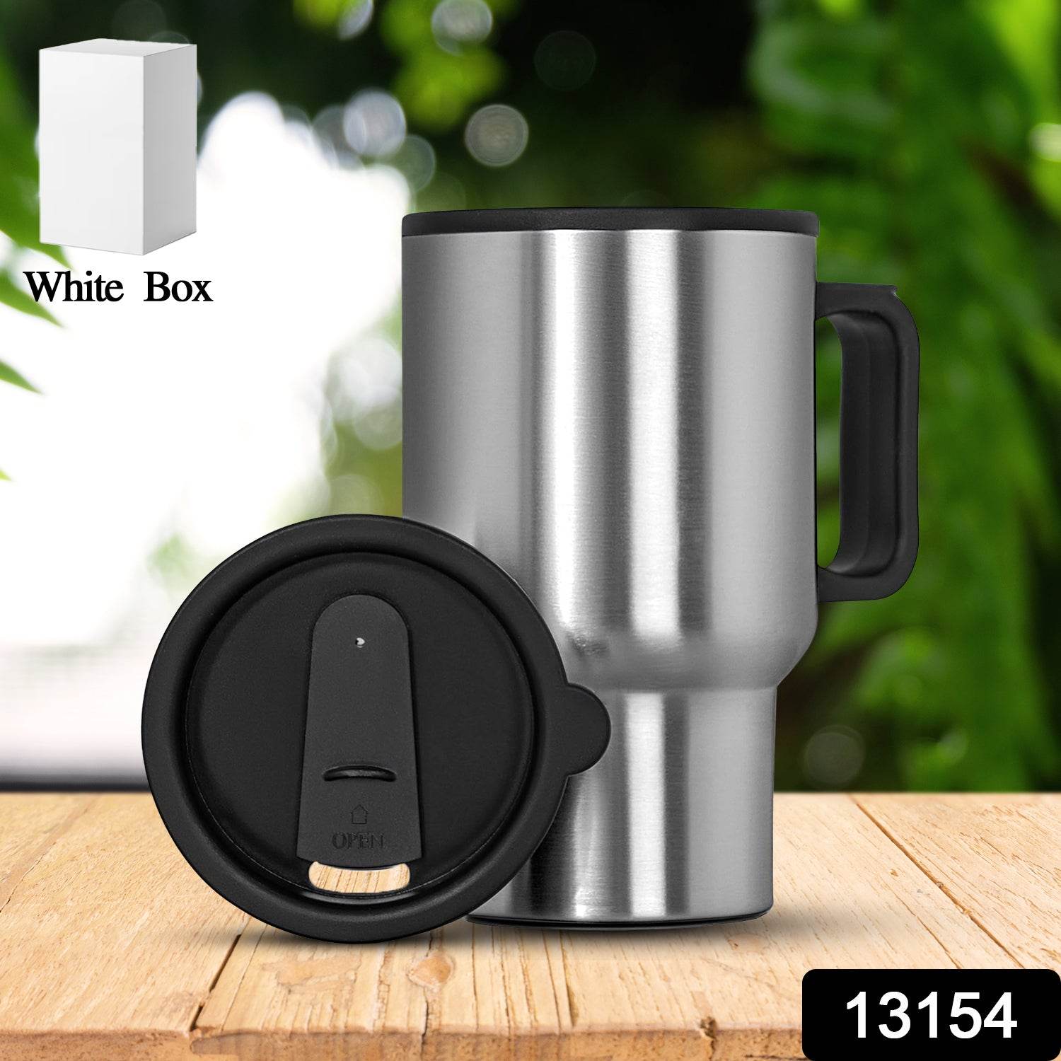 Stainless Steel Vacuum Glass Insulated Glass Coffee Cups (With Lid Handle 1 Pc) - warehousetech13