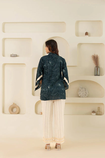 Floral Print Khadi Shirt Set