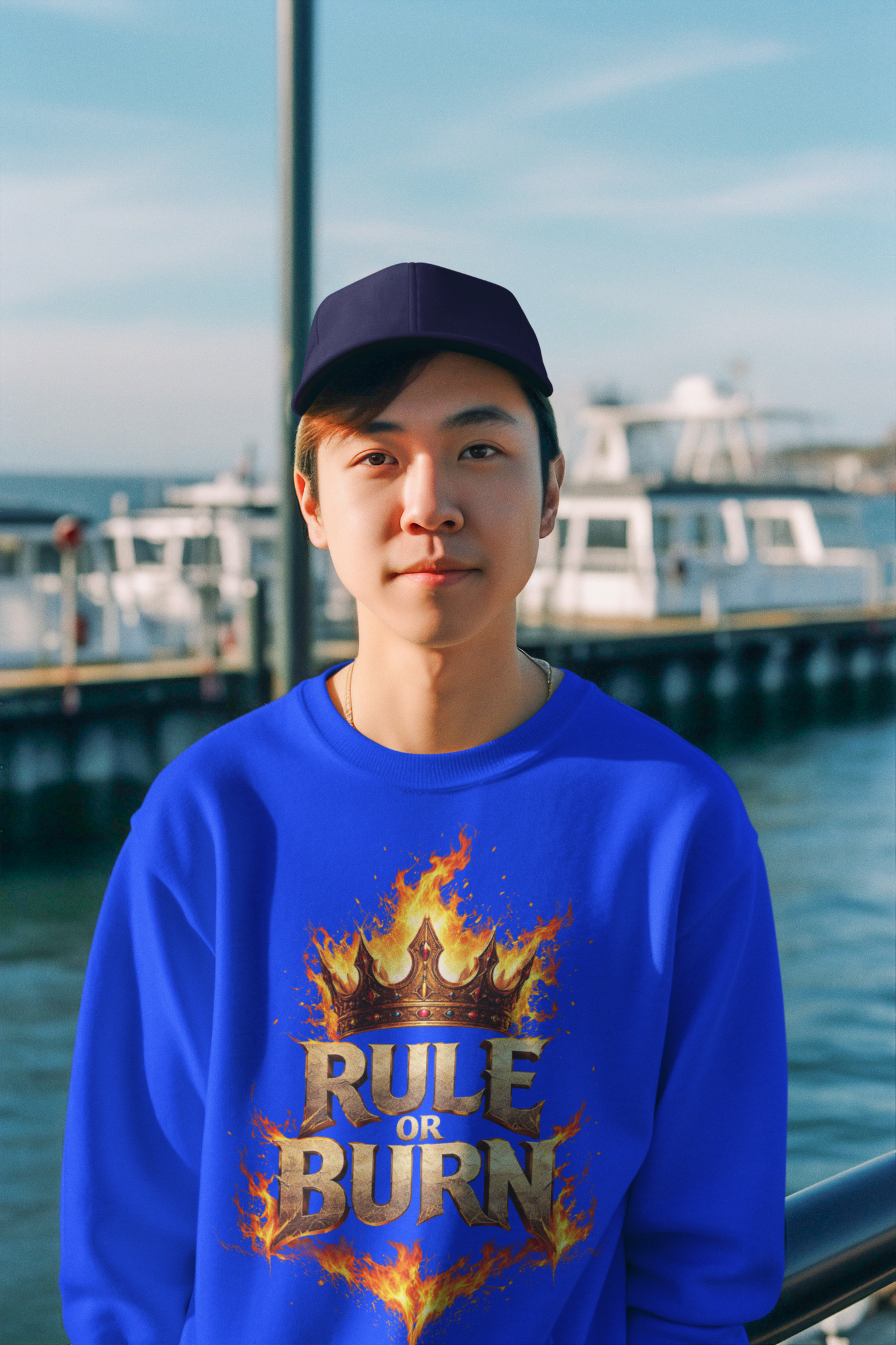 Rule or Burn Flaming Crown T‑Shirt