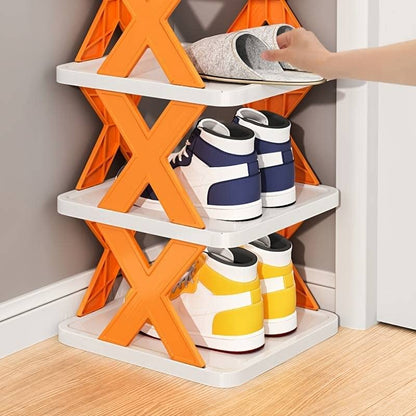 5 Tier Shoes Stand Shoe Tower Rack Suit For Small Spaces Closet Small Entryway Easy Assembly And Stable In Structure Corner Storage Cabinet For Saving Space - warehousetech13