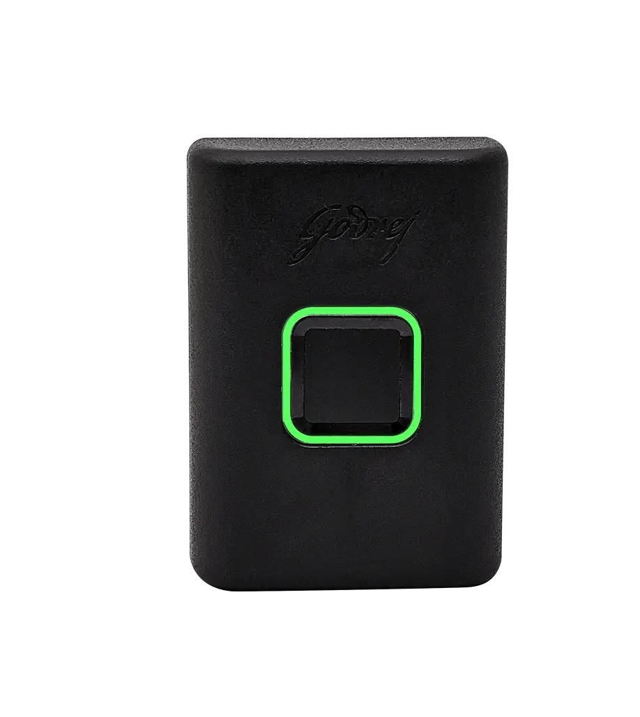 Godrej Smart Cabinet Lock| Biometric - 360° Fingerprint, 100 Fingerprints| Bluetooth| Mobile App | Passage Mode | Advantis Astron| 1st Made in India Digital Furniture Lock| Black| 3 Yrs Warranty