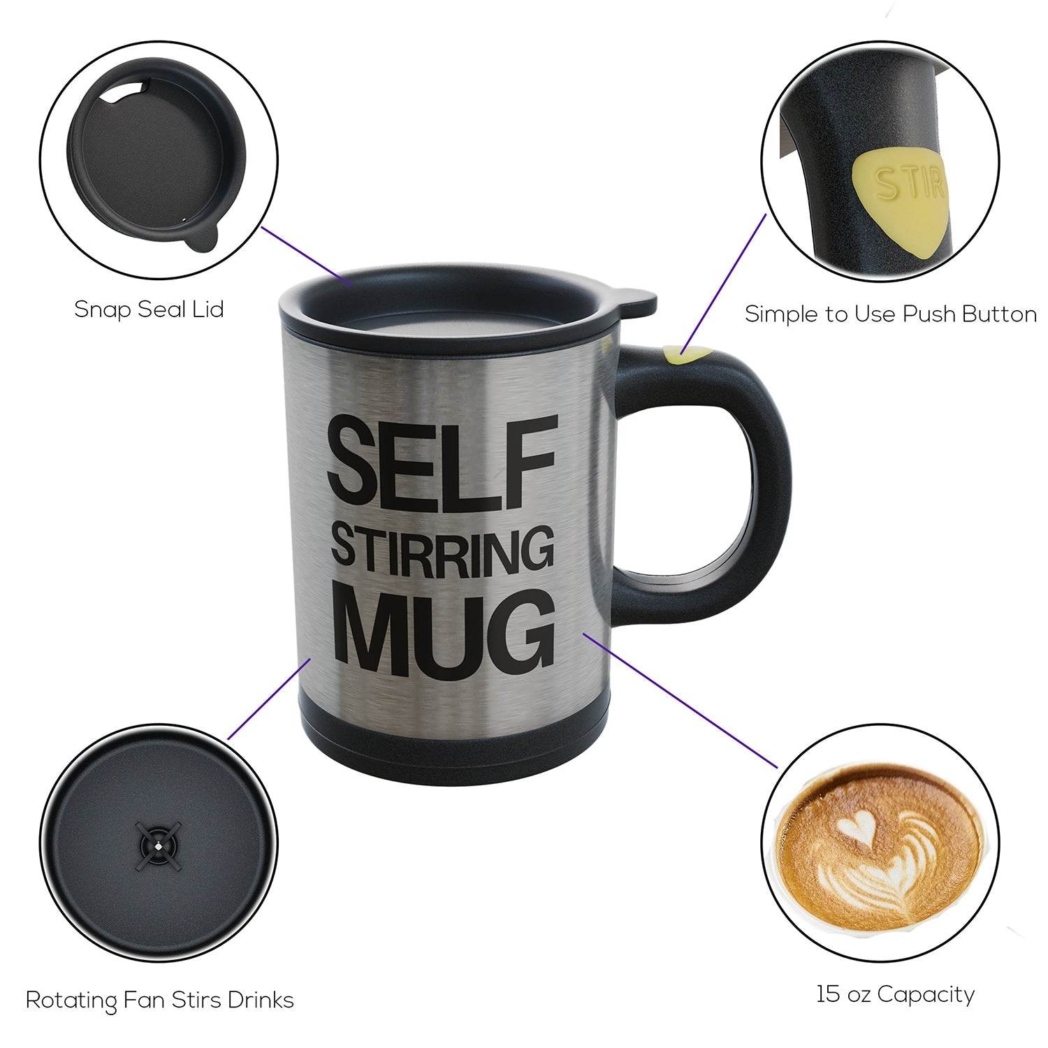 Self Stirring Mug Used In All Kinds Of Household And Official Places For Serving Drinks Coffee And Types Of Beverages Etc. - warehousetech13