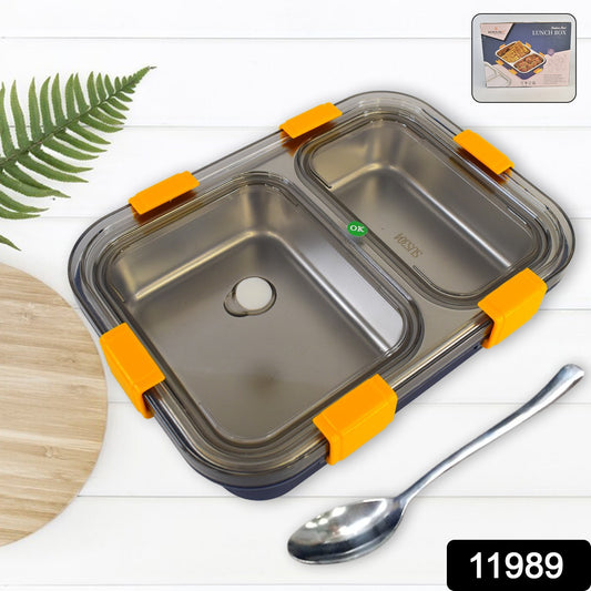 Stainless Steel Lunch Box With Spoon - warehousetech13