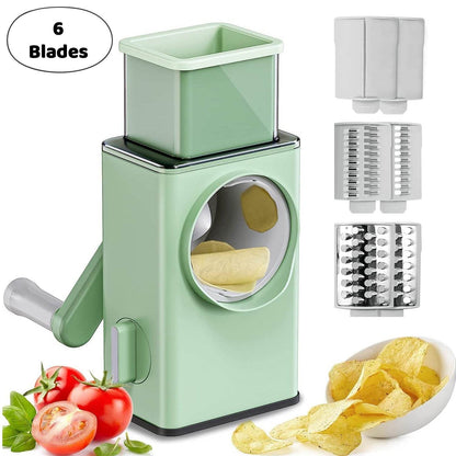 Stainless Steel Vegetable Chopper Veg Chopper And Dicer With 6 Blades - warehousetech13