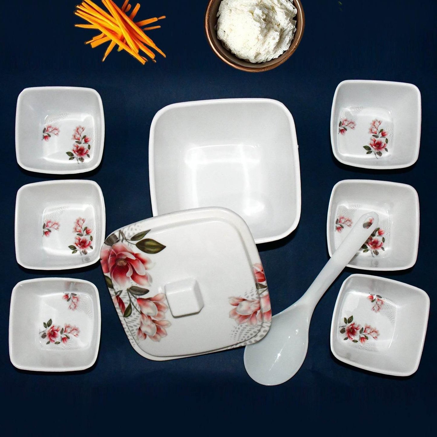 Hector High Quality Dinning Dinner Pudding Set (9 Pcs Set) - warehousetech13