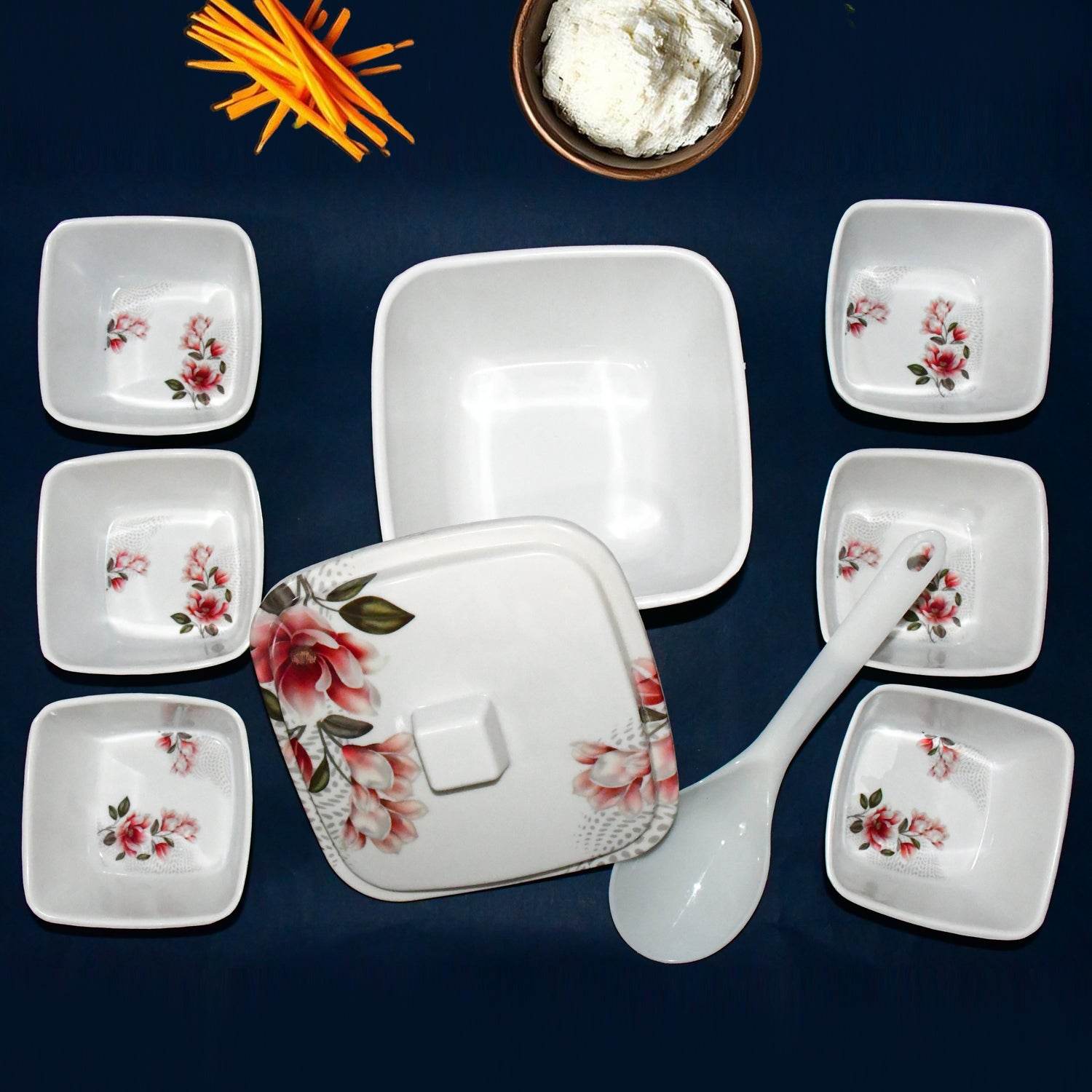 Hector High Quality Dinning Dinner Pudding Set (9 Pcs Set) - warehousetech13