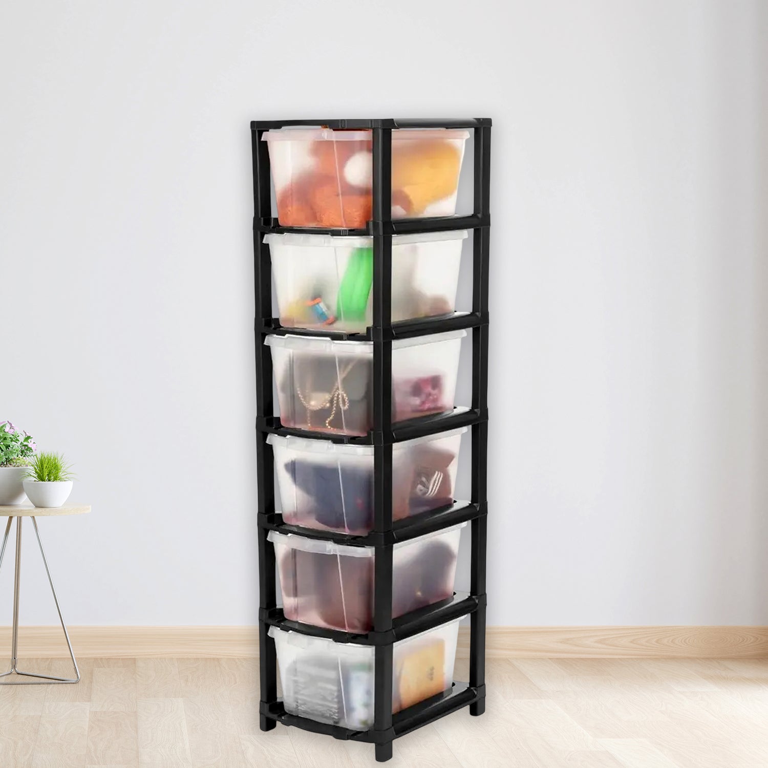 6-layer Modular Plastic Drawer Storage Cabinet - warehousetech13
