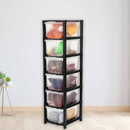 6-layer Modular Plastic Drawer Storage Cabinet - warehousetech13