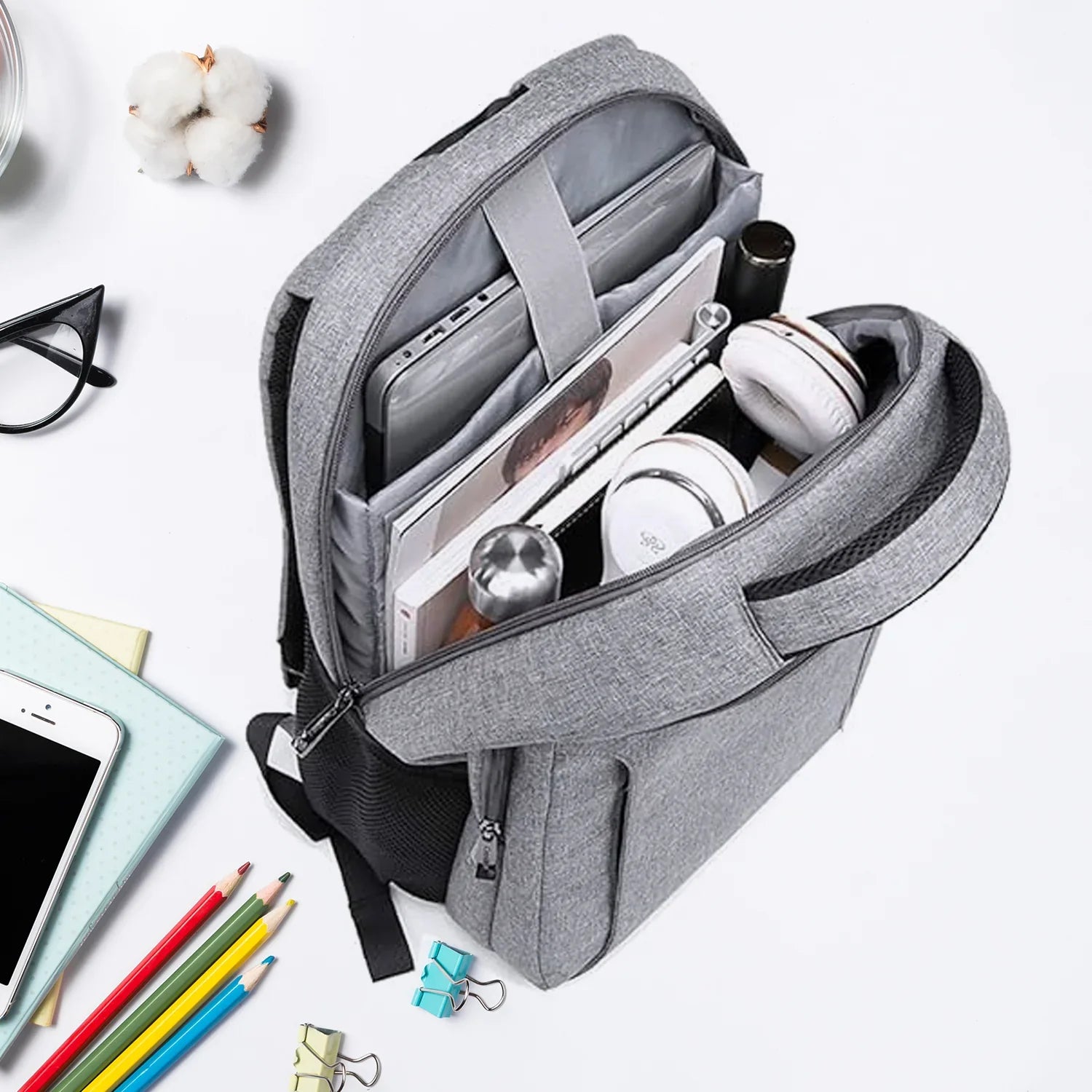 12553 Laptop Bag With Adjustable Shoulder Strap Storage Pockets Lightweight Water-resistant Travel-friendly Bag Office Bag School Bag College Bag Business Bag - warehousetech13