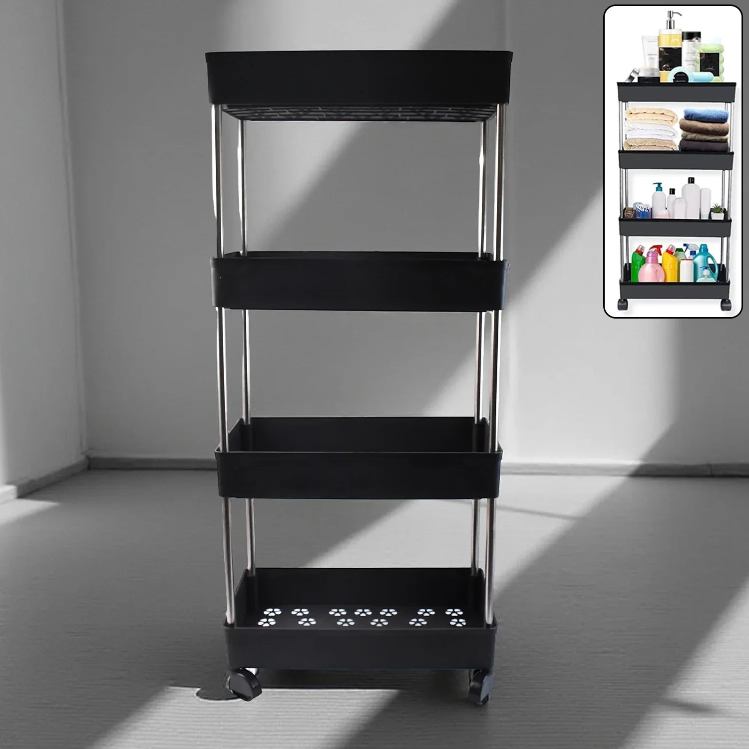 Movable Storage Rack Trolley - warehousetech13