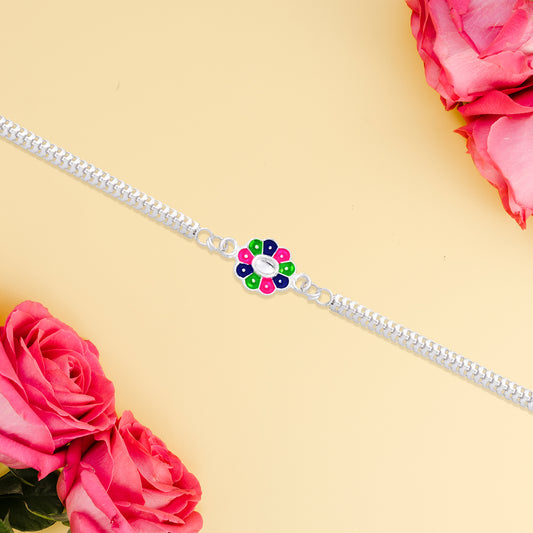 Color Full Flower Rakhi - warehousetech13