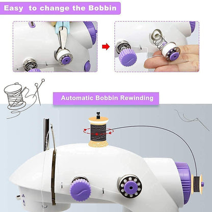 Portable Electric Sewing Machine for Home Tailoring | With Extension Table, Foot Pedal & Adapter | Mini Silai Stitching Machine