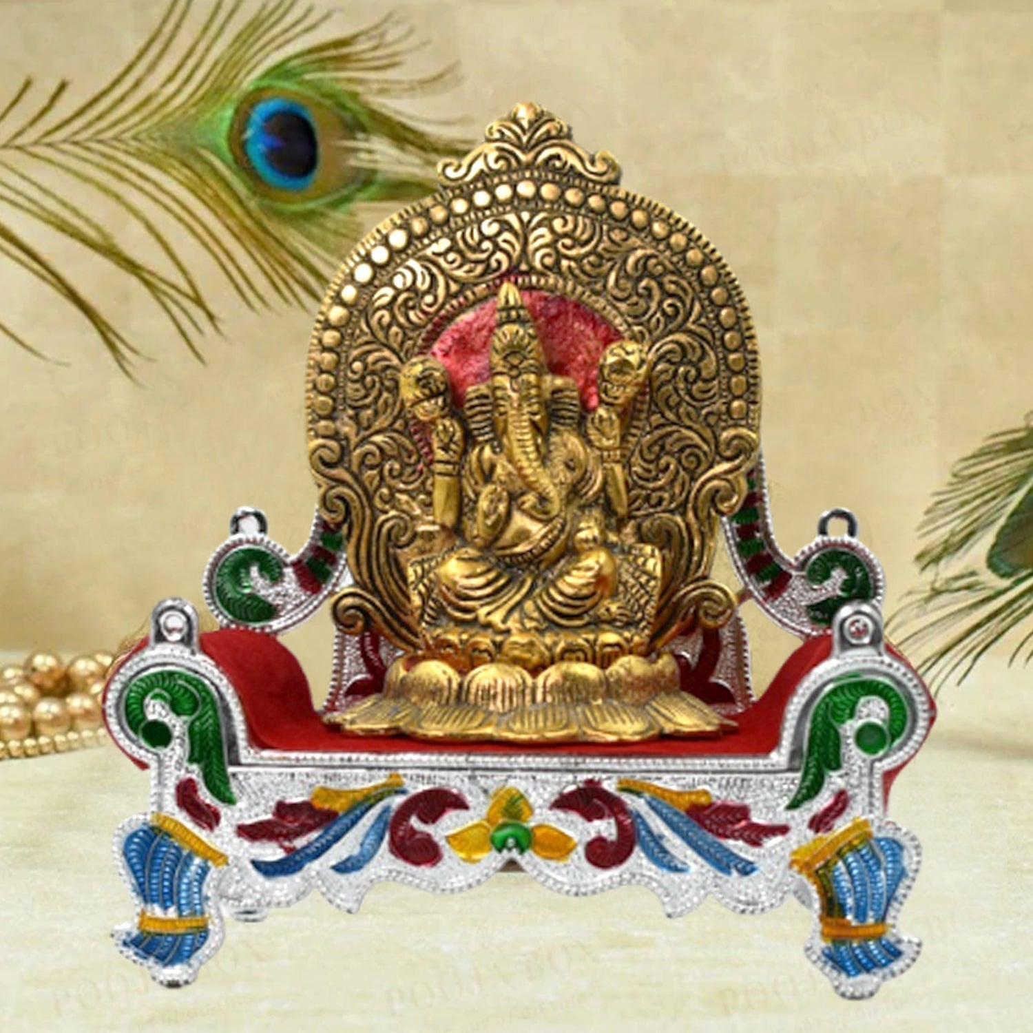 2711 Big Singhasan Bal Gopal Used In All Kinds Of Household And Official Places For Placing Gods Sculpture Over It. - warehousetech13