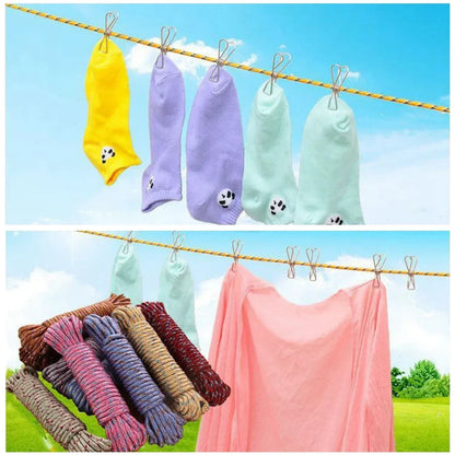 10 Meter Heavy Duty Laundry Drying Clothesline Rope Portable Travel Nylon Cord Sturdy Clothes Line For Outdoor Camping Indoor Crafting Art Projects - warehousetech13