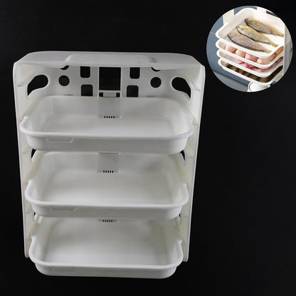 Plastic 3 Layer Wall-mounted Food Organizer Rack (1 Set) - warehousetech13