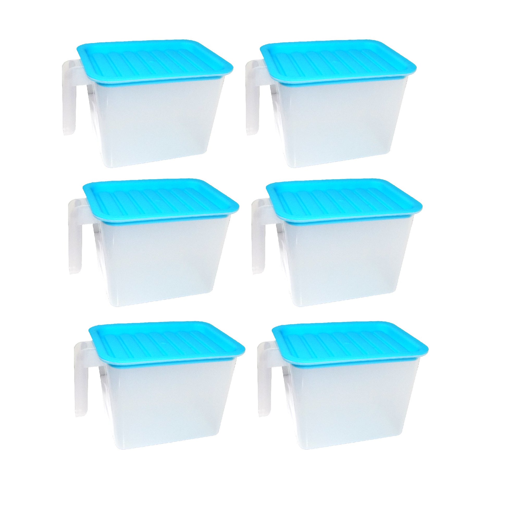 Air Tight Unbreakable Big Size 1100 Ml Square Shape Kitchen Storage Container (Set Of 6) - warehousetech13