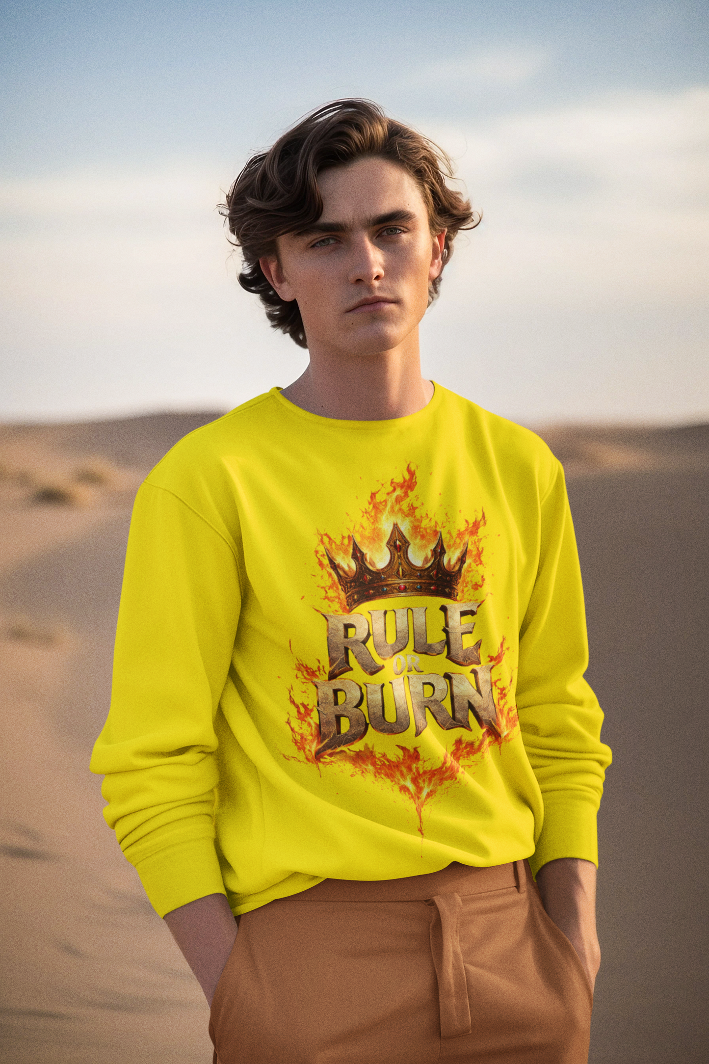 Rule or Burn Flaming Crown T‑Shirt