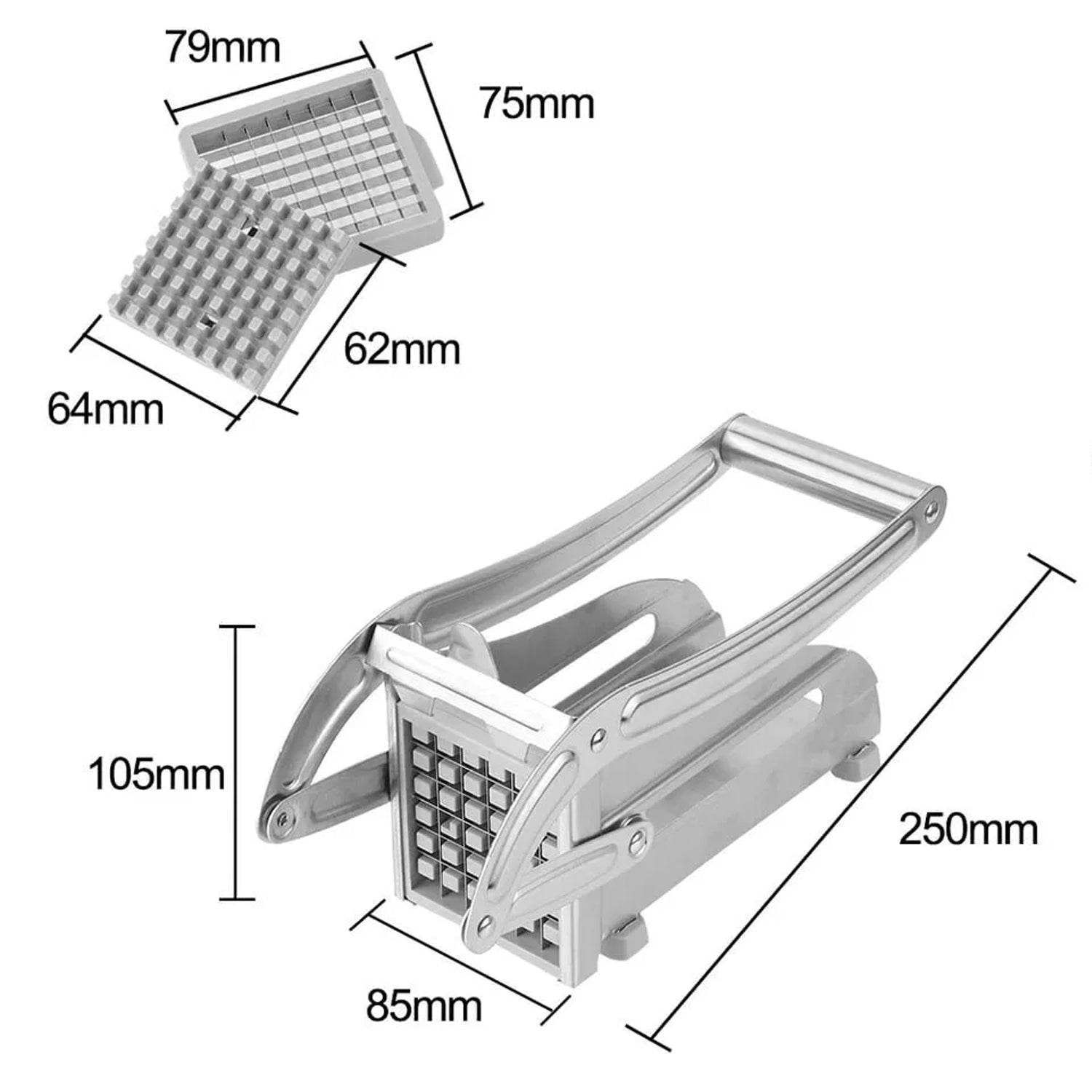 French Fries Potato Chips Strip Cutter Machine With Blade - warehousetech13