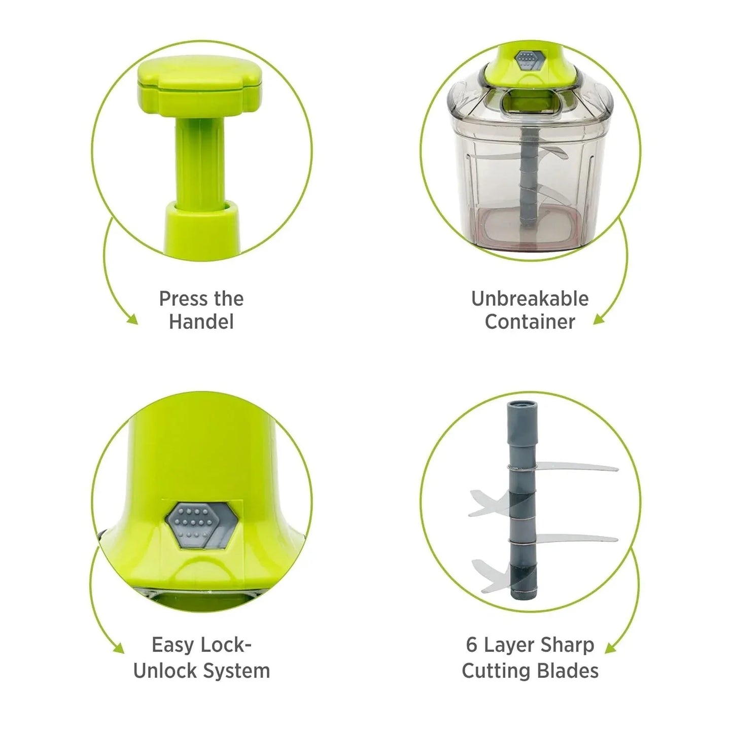 2in1 Press Vegetable Choppers For Kitchen (1100 Ml) - warehousetech13