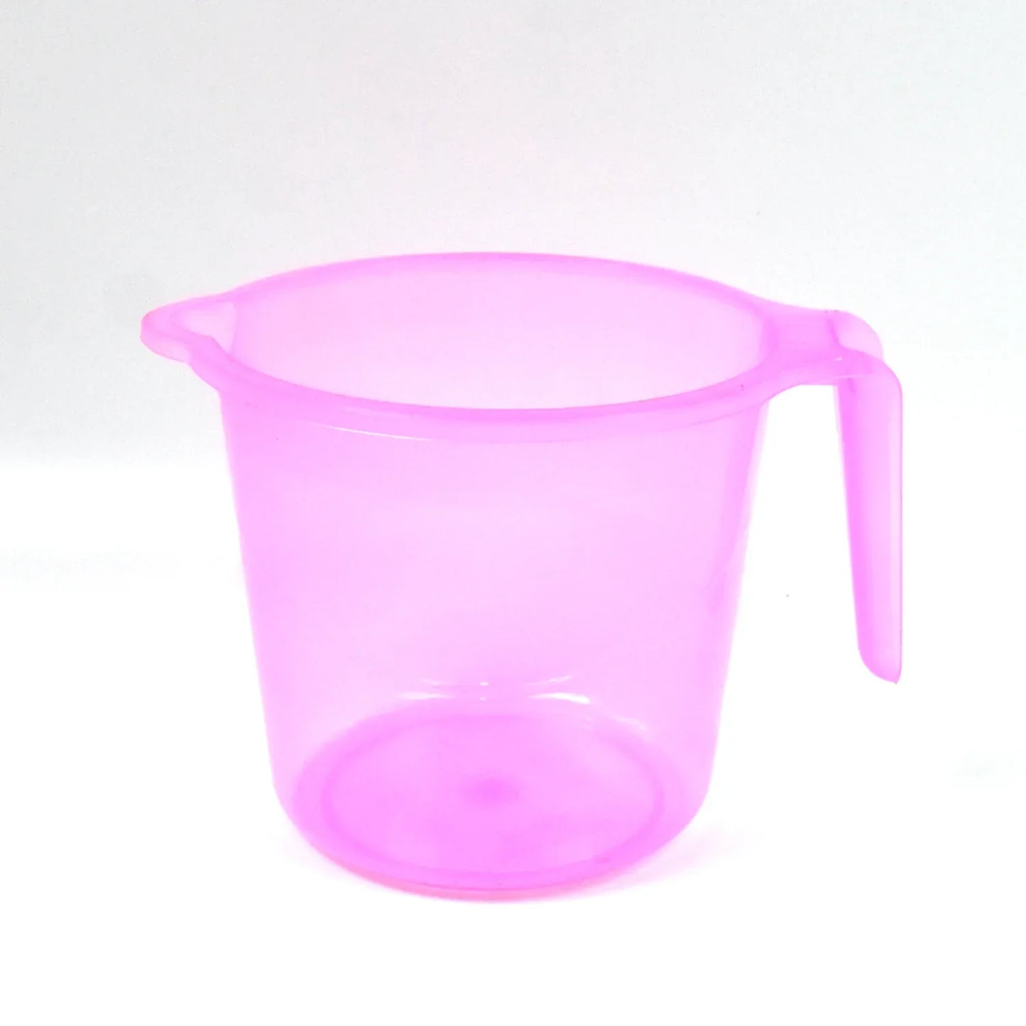Plastic Round Transparent Bath Water Mug (1 Pc 1200 Ml Mix Color) - warehousetech13