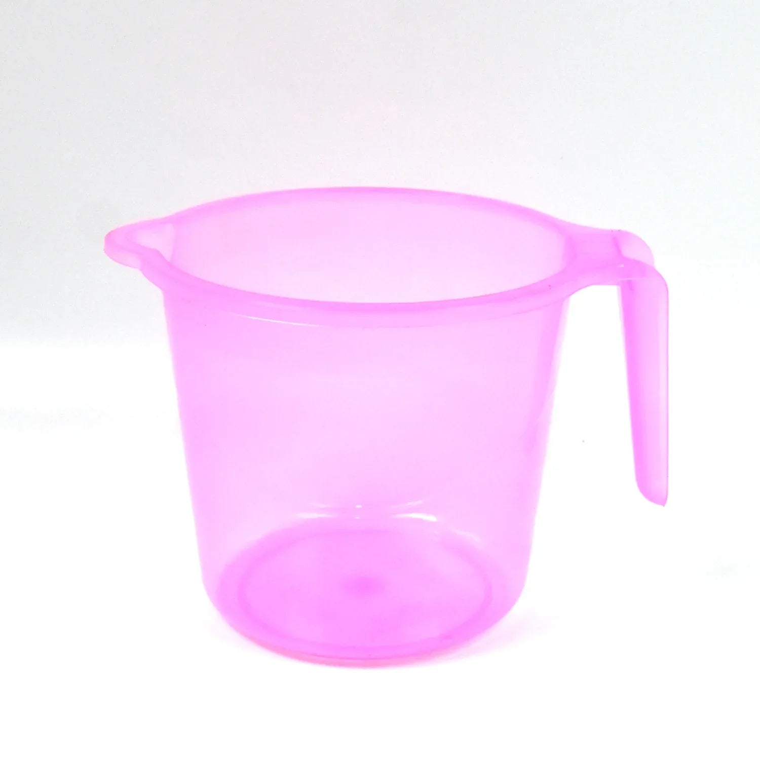 Plastic Round Transparent Bath Water Mug (1 Pc 1200 Ml Mix Color) - warehousetech13