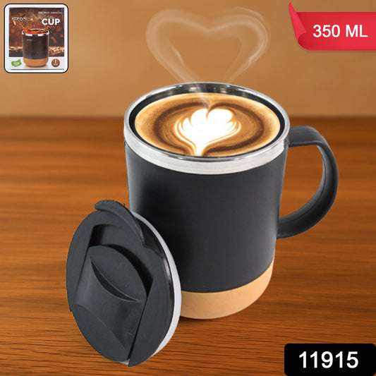 Insulated Coffee Mug With Spill-proof Lid (Approx 350ml 1 Pc) - warehousetech13
