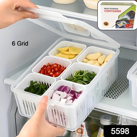 Fridge Storage Boxes Freezer Storage Containers Container For Kitchen Storage Set Storage In Kitchen Vegetable Storage Draining Crisper Refrigerator Food Box (1 Pc) - warehousetech13