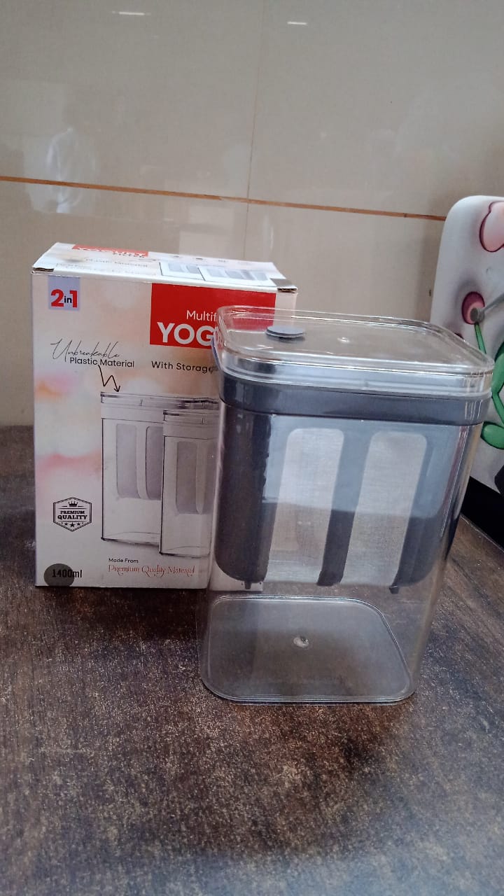 2 In 1 Multifunctional Yogurt Strainer With Storage Container 1400 Ml (1 Set) - warehousetech13