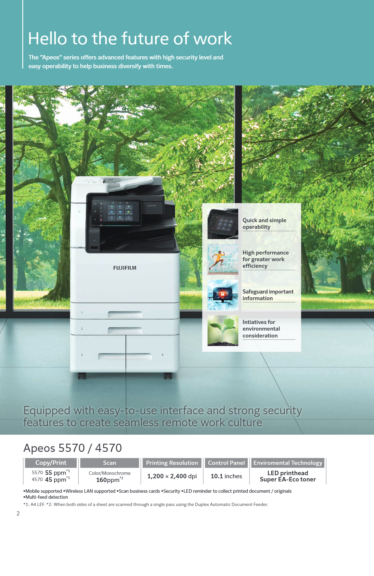 Fujifilm Apeos C3570/C4570/C5570 - A3 Colour Multifunction Printer